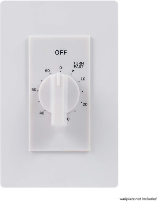 60-Minute Countdown in-Wall Timer Mechanical Switch Spring Wound Exhaust Fans 