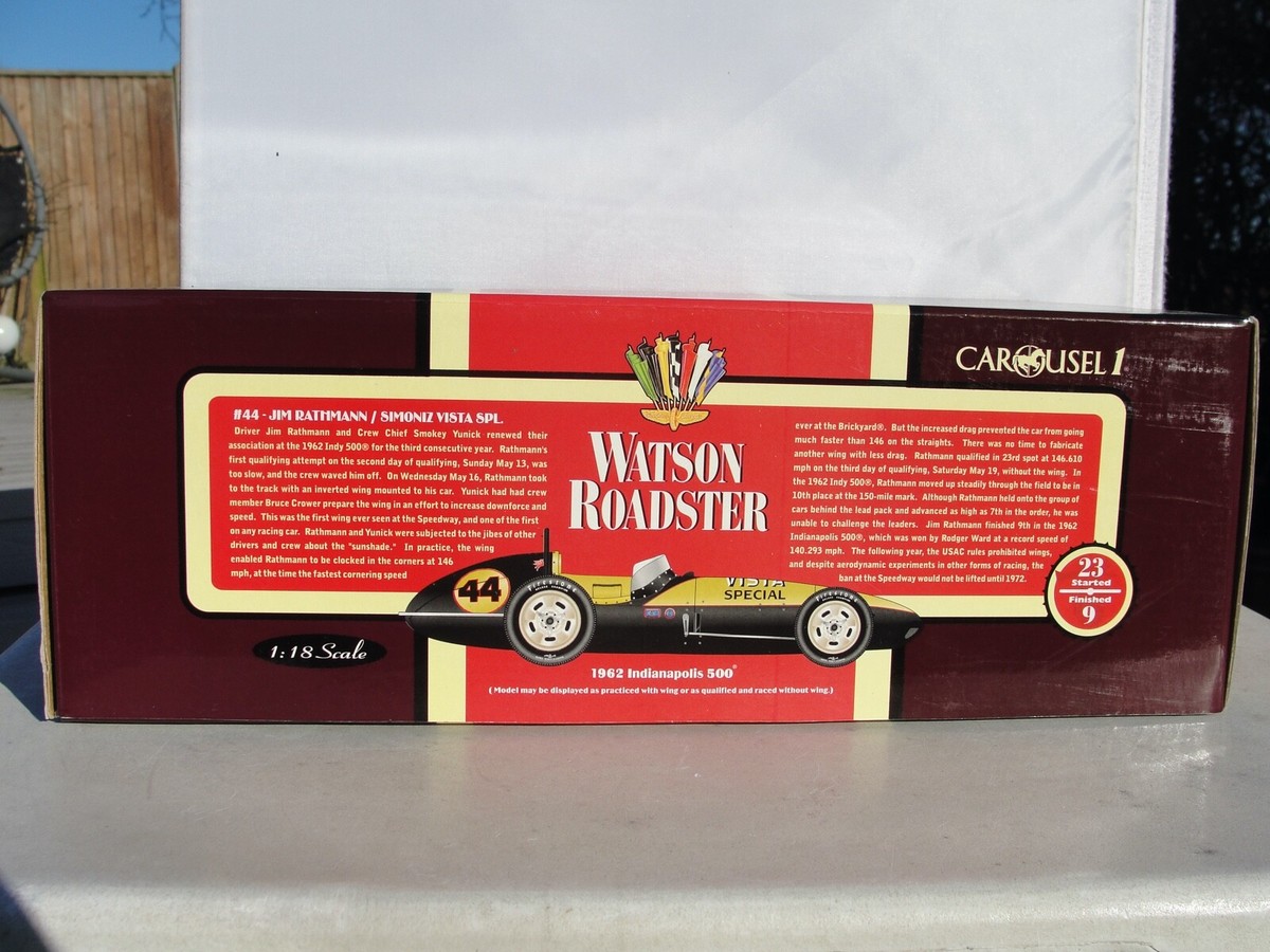 CAROUSEL 1 WATSON ROADSTER '1962 INDIANAPOLIS 500' 4408 1:18 SCALE