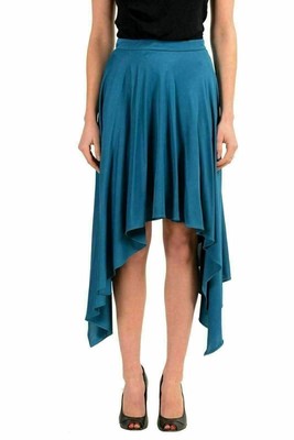 Versace Collection Women's  Green Asymmetrical Skirt US S IT 40