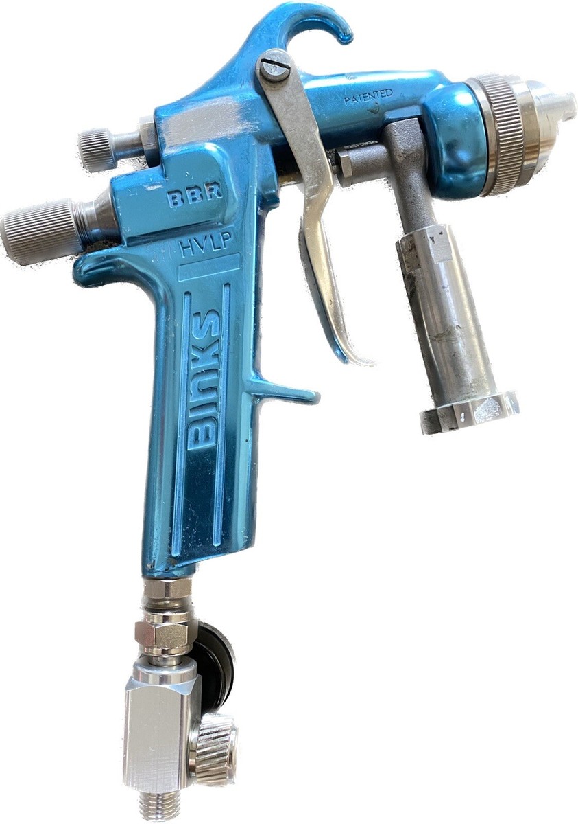 BINKS MACH 1 94P BBR HVLP PAINT SPRAY GUN TEAL COLOR & REGULATOR
