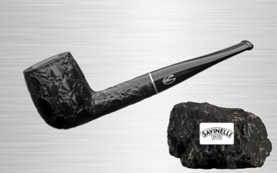 SAVINELLI ALLIGATOR BLACK 128 Straight   Billiard Bruyere Pfeife 9mm Filter
