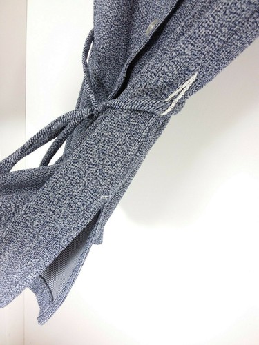 Vintage 70s Sleeveless Tunic Blouse Top Size 14 Denim Blue White Texture NOSWT - Picture 5 of 6