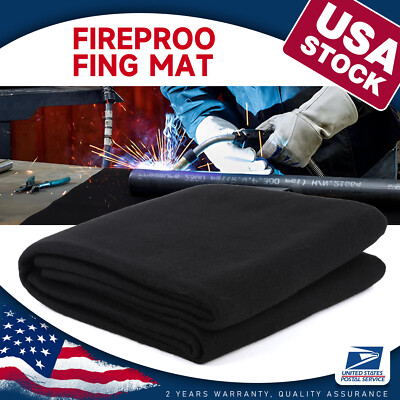 40''x40'' 3MM Welding Blanket plumbing shield heat molten slag fiber cloth carbon