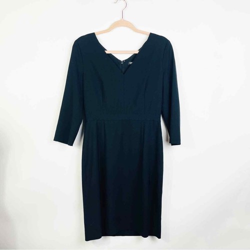 DKNY Black 3/4 Sleeve Shift Dress Size 6