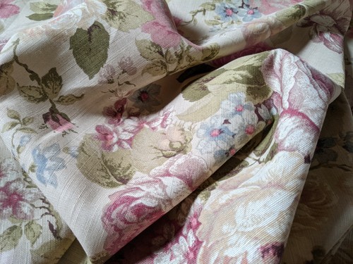 LINEN Warwick Witham Heritage Upholstery Curtain Floral Pattern Fabric Material - Picture 2 of 12