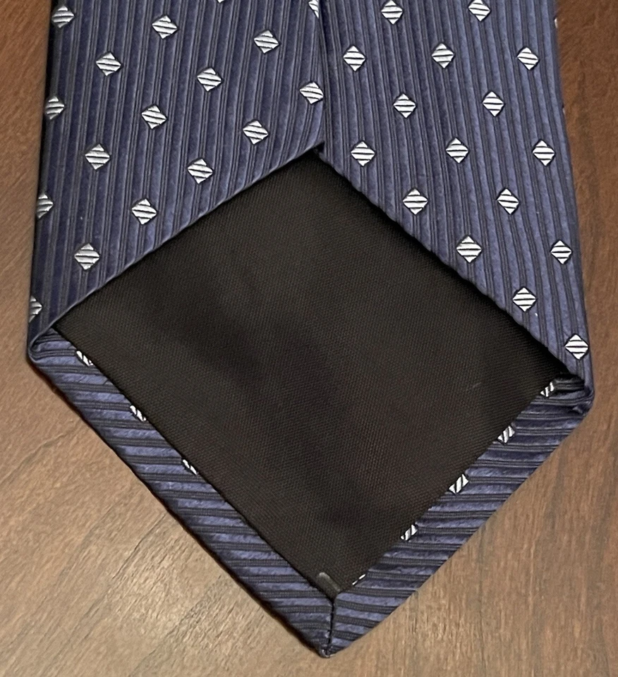 Галстук мужской Geoffrey Beene синий 100% шелк сделано в США - Изображение 2 из 4