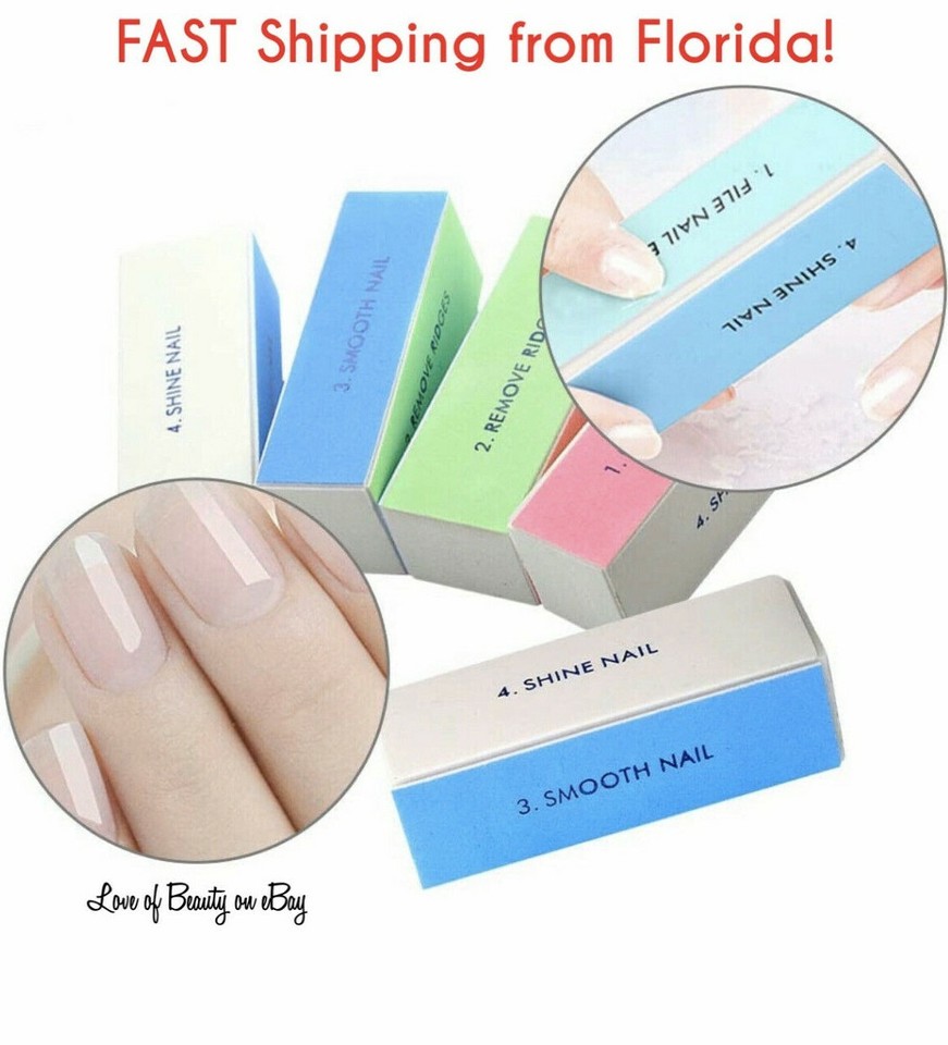 Aisoway Nagelpuffer-Set – 5 Stück, 4-in-1 Polierblock Für Maniküre Zu Hause & Unterwegs