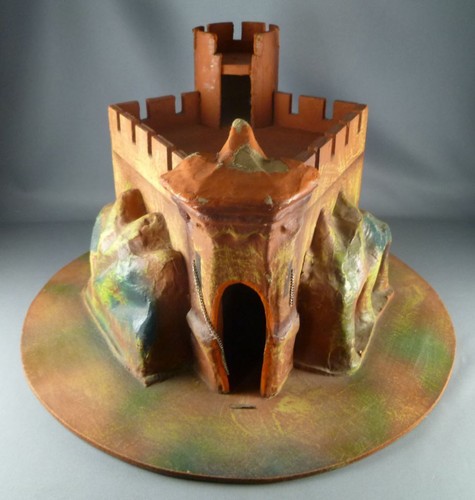 Château Fort Bois Moyen Age Papier Maché Composition compatible Starlux Quiralu - Picture 4 of 8