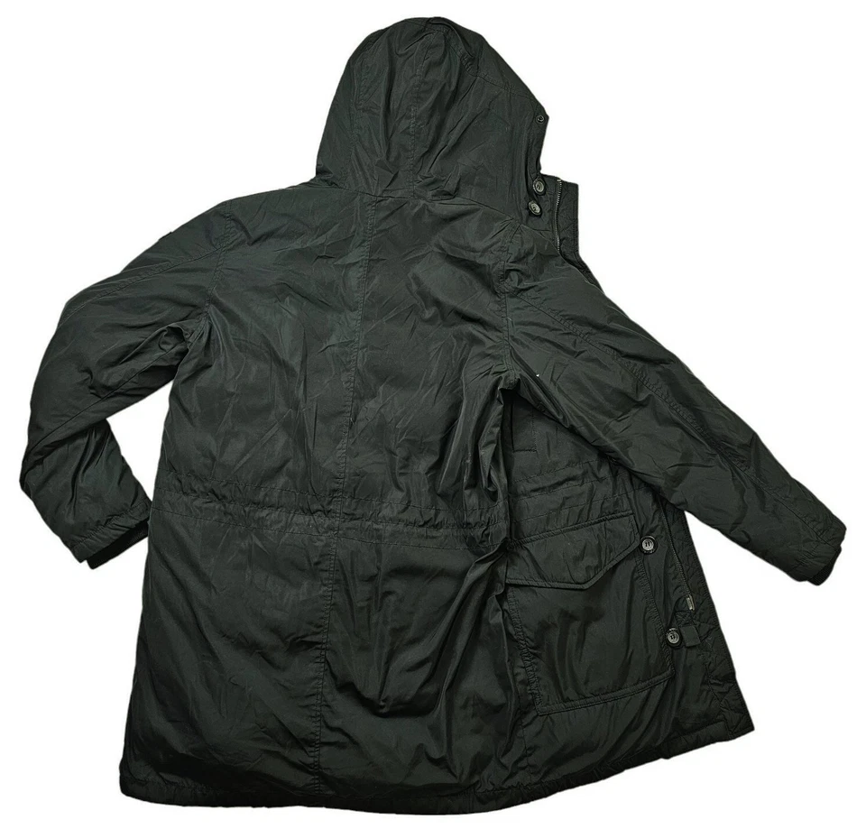 *HOT AUTHENTIC Men's DIESEL PARKA COLD WEATHER HOODED TEFLON PUFFER BLACK Coat M - Image 4 of 4