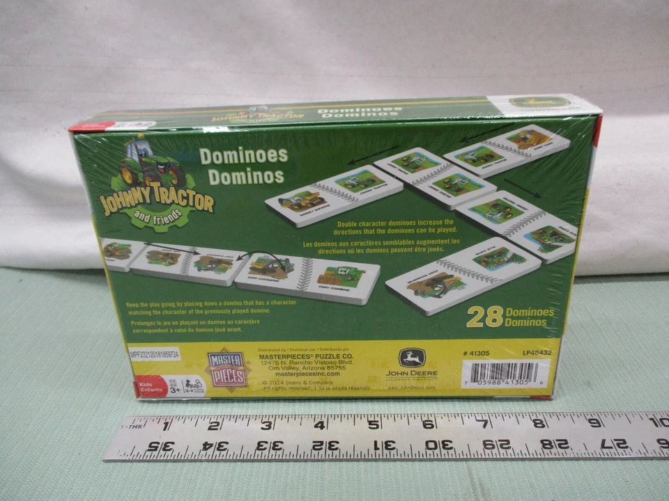 John Deere Johnny Tractor and Friends Dominoes 28 Dominos Ages 3+ Game Memory  - Image 2 of 2