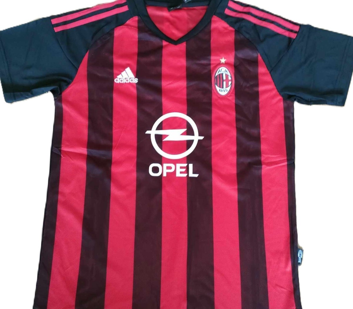 AC MILAN 2002-2003 HOME #21 PIRLO Oサイズ Hand Signed Andrea Pirlo AC Milan Number 21 Home Shirt With