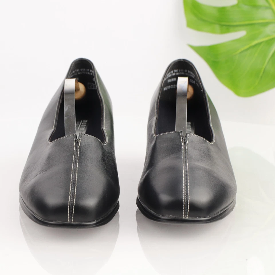 Zapato de vestir Munro Meredith Pump para mujer talla 9,5 EXTRA ANCHO negro tacón bloque Foto 2 de 4