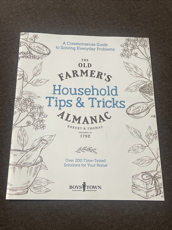 The Old Farmer's 2024 Almanac , Household Tips & Tricks , Magazine Booklet