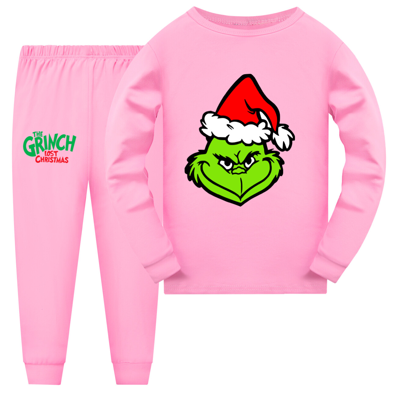 Kids Boys Girls Grinch Christmas Nightwear Loungewear Pyjamas Outfits PJs Set UK image 4