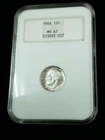 1964-P Roosevelt Dime - NGC MS67 W Toning Old FATTY NGC Holder #6803