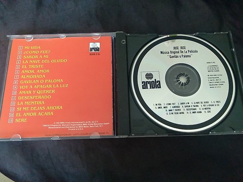 CD-π-JOSE JOSE-MUSICA ORIGINAL DE LA PELICULA-GAVILAN O PALOMA-1985 BMG-COMO... - Foto 3 di 3