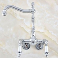 Chrome Brass Kitchen Faucet Bathroom Sink Mixer Tap Adjusts From 3-3/8" sqg203