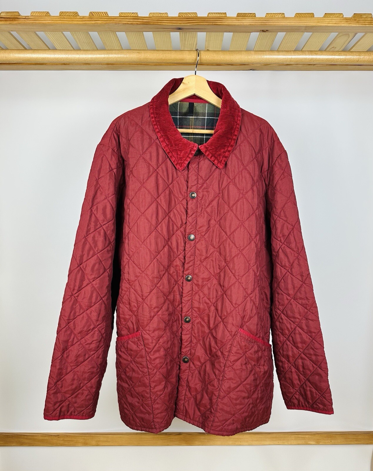Barbour Men's Red Liddesdale Quilted Jacket Adult Size XL