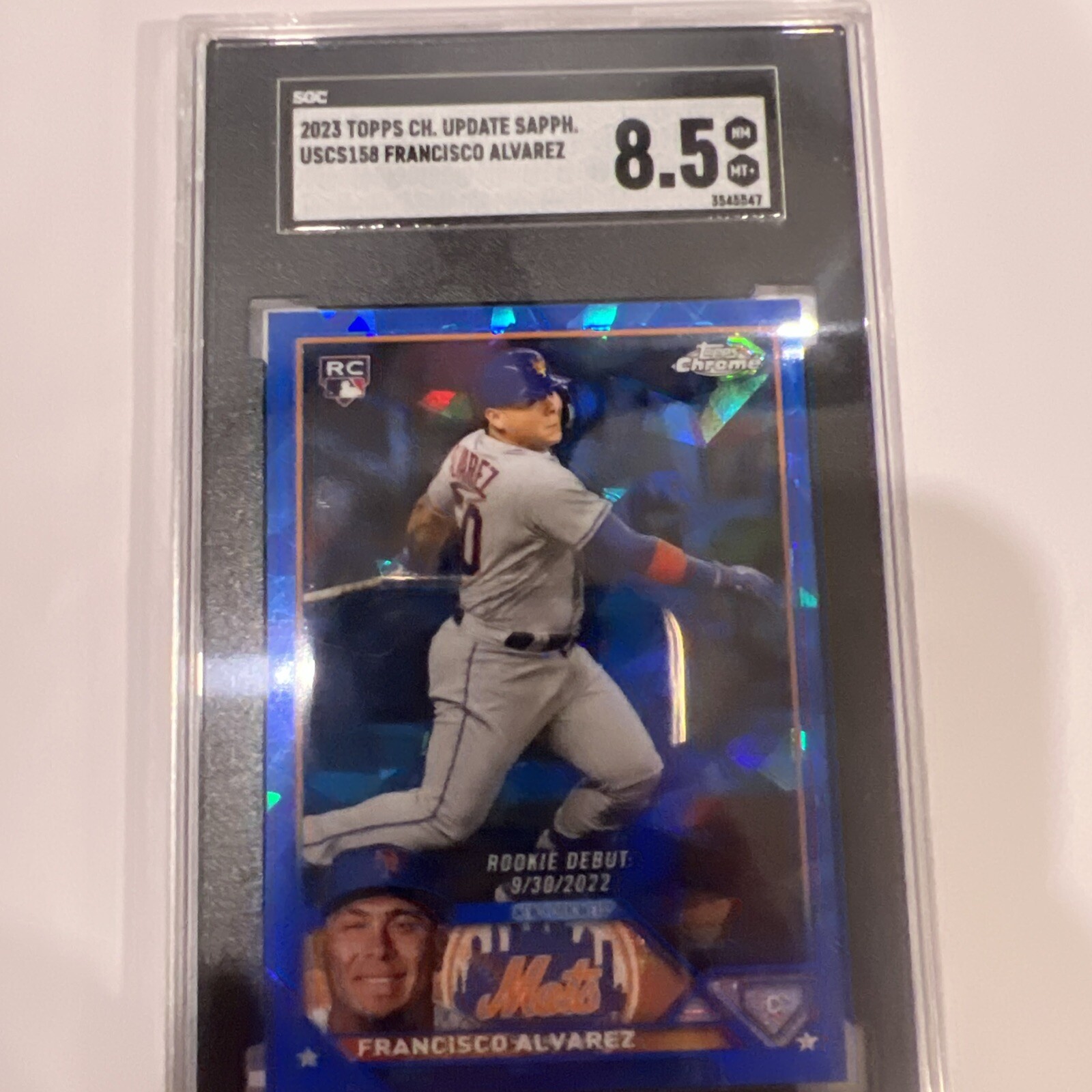 2023 Topps Chrome Update Sapphire - Rookie Debut #USCS158 Francisco Alvarez (RC)