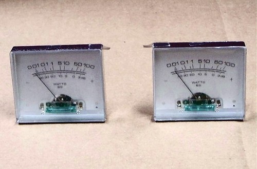 2 PCS Stereo VU audio amplifier kit Power Meters .01-100 Watt electronic pair - 第 1/1 張圖片