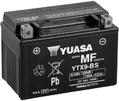 Batteria moto Yuasa YTX9-BS per Triumph Street Triple 675 2007-2017