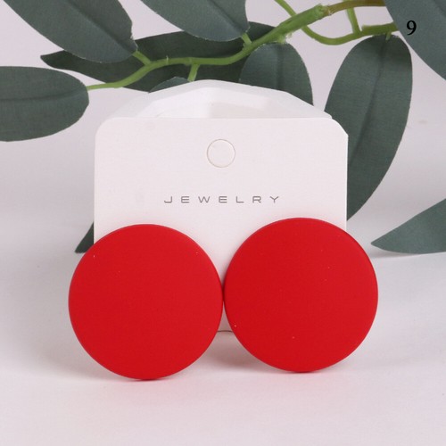 Women Girls Geometric Round Acrylic Earring Solid Stud Earrings Gift Jewelry ↕ - Picture 19 of 42