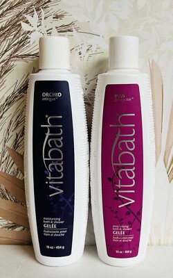 Vitabath ~ Orchid Intrigue & Plus Moisturizing Gelee/ Shower Gel 16 oz Each