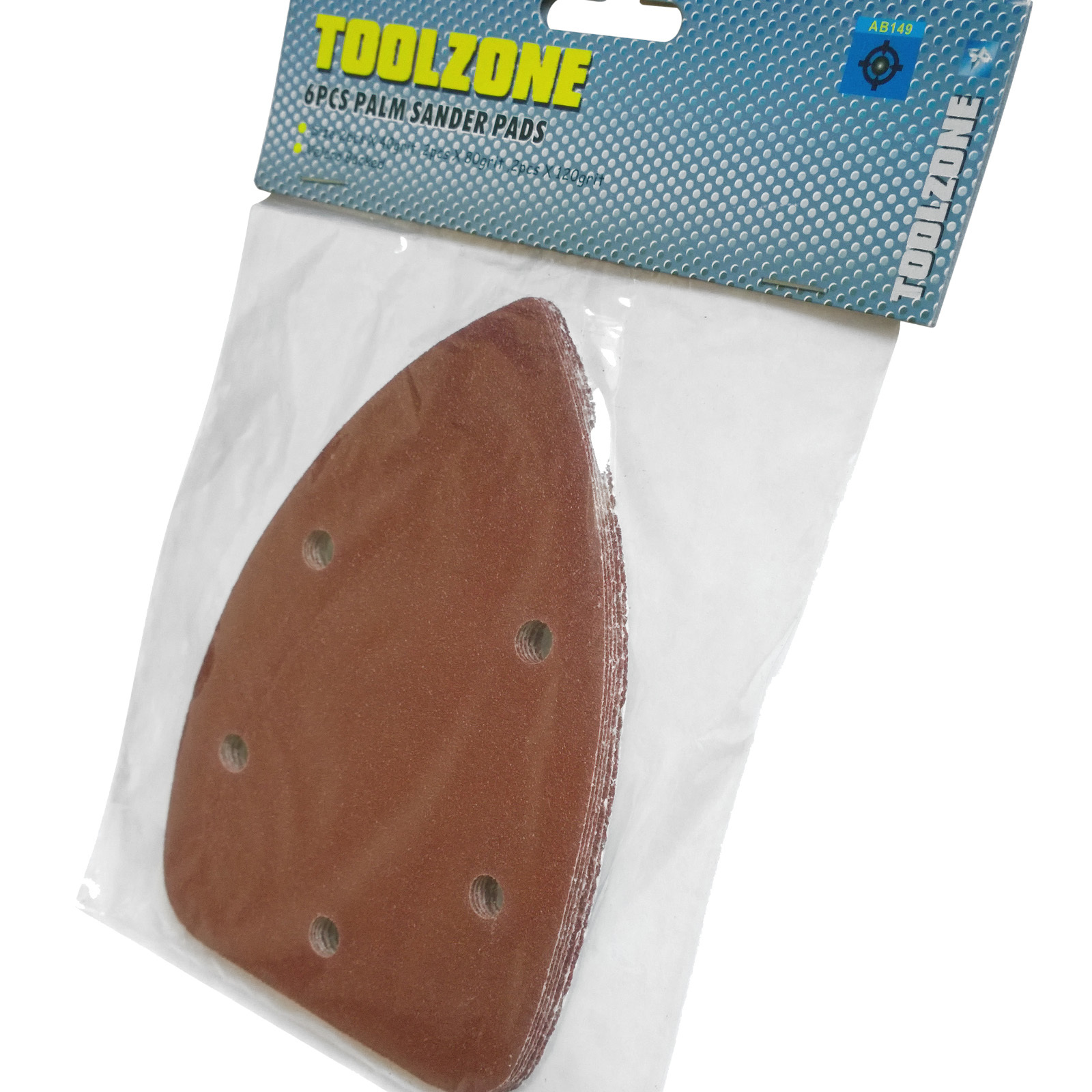 6 Palm Sander Pads. Palm Sanding Pads triangle detail Mouse sheets Hook