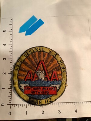 US NAVY USS GENERAL W.A.MANN T-AP 112 SHIPS PATCH