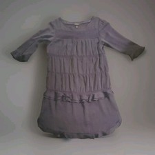 Who What Wear Small Black Boho Ruffled Dress, 3/4 Sleeves