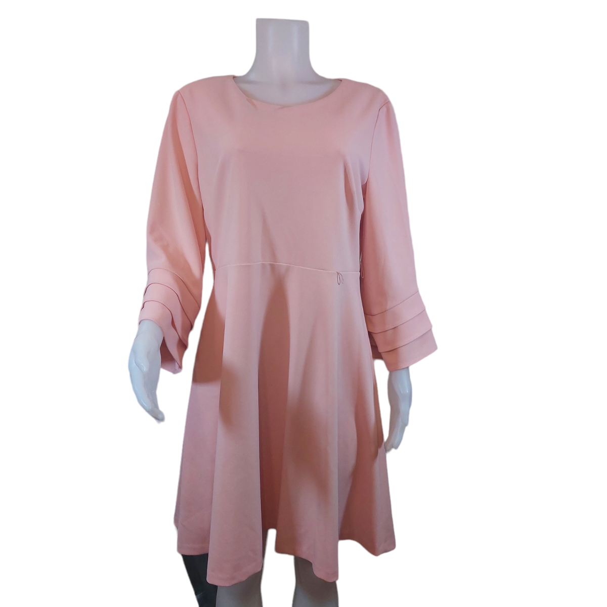 DKNY Pink Flounce Dress Womens Sz 16 Fit & Flare Ruffle Sleeve Blush A Line | eBay DKNY Pink Flounce Dress Womens Sz 16 Fit & Flare Ruffle Sleeve Blush A Line | eBay