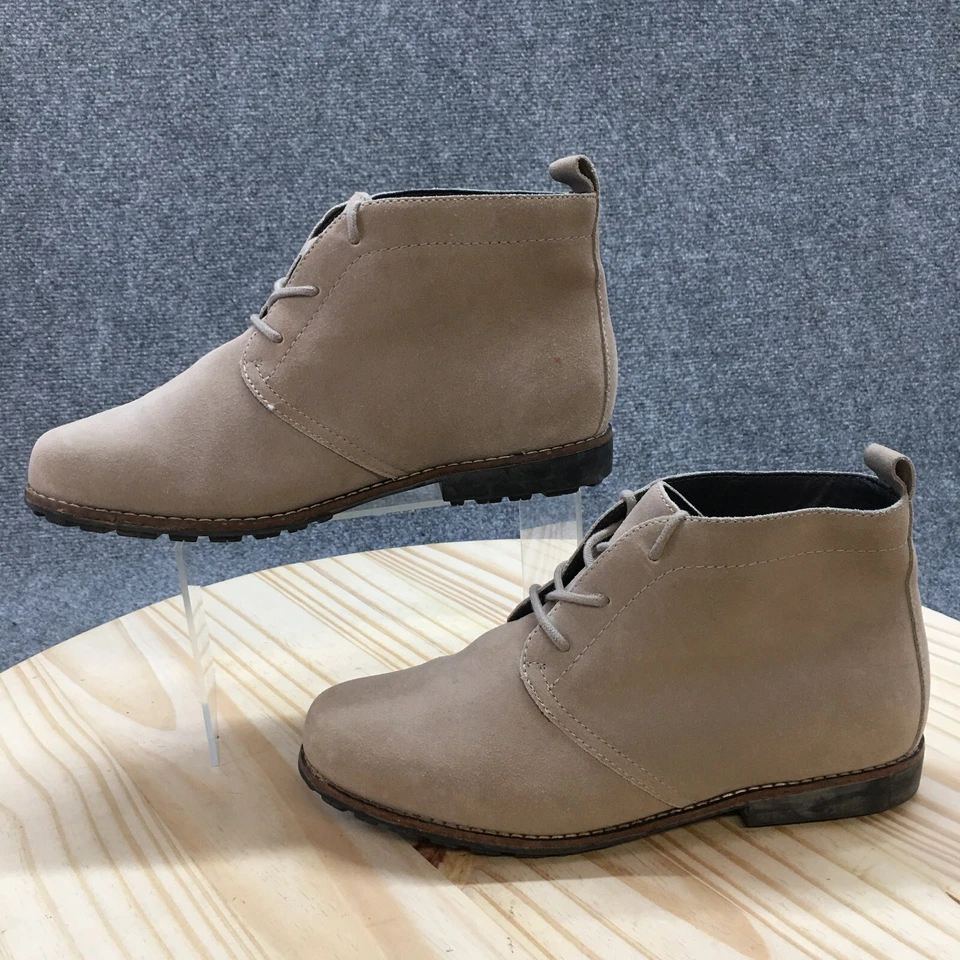 Botas de montaña blancas para mujer 7,5 W castaño rojizo botines de cuero beige W26019W Foto 2 de 4