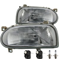 Scheinwerfer Set FüR Vw Golf Iii 3 1H 91-97 H4 Inkl. Philips Lampen Motor