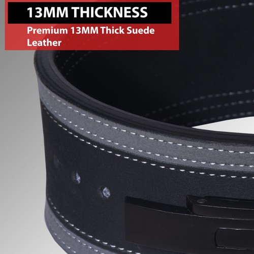 IBRO Powerlifting Leva Cintura Palestra - Potenza 10MM Estremamente Resistente Originale - Foto 38 di 108