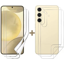 2 Set Soft PET Film Screen Protector Guard for Samsung Galaxy S24 Front and Back