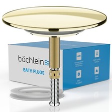 Bächlein Universal Bath Plug - Chrome Drain Plug Made of Solid Brass - Drain Set
