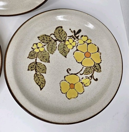 4 platos de cena BUTTERTREE de Yamaka y piedra y un plato de 12", gres Japón - Imagen 6 de 10