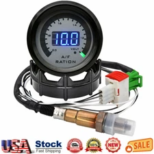 2" 52mm Car LED Digital Air Fuel Ratio Gauge W/Narrowband O2 Oxygen Sensor USA  