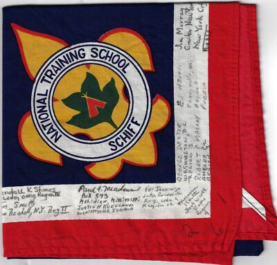 National Training School Schiff Neckerchief Signed [NC-1445]
