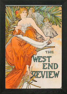 Alphonse Mucha gerahmtes Wandbild Poster Leinwanddruck Bild