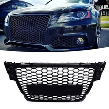 HONEYCOMB SPORT MESH RS4 STYLE HEX GRILLE GRILL BLACK FOR 09-12 AUDI A4/S4 B8 8T