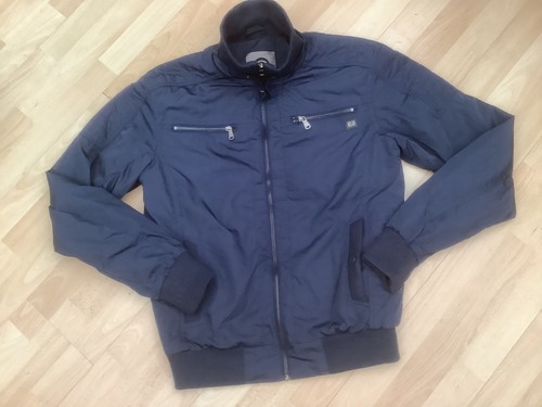 ETO Blue nylon Harrington style jacket Size Large