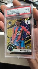 michael olise 21-22 Panini Mosaic choice Rookie RC black gold 7/8 Jersey# PSA 10