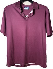 Ben Hogan Men  s Performance Polo Golf Shirt Purple Geometric Short Sleeve M