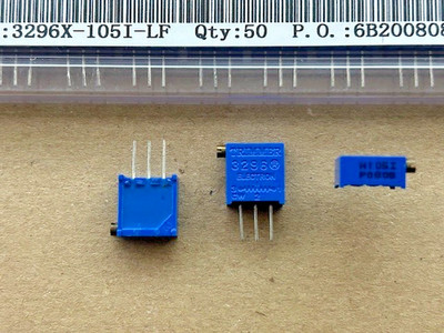 10 Stück Trimmpotentiometer - 3296X-105I-LF - Bourns Inc. - 3 Pin  9mm TR 3296
