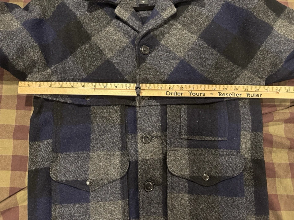 Filson Mackinaw шерстяной двойной круизер - S - сделано в США - уголь / черный / темно-синий - Изображение 3 из 4