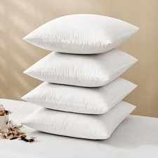 20x20 Pillow Inserts Set of 4, Feather Down Decorative Throw Pillows, Choppable,
