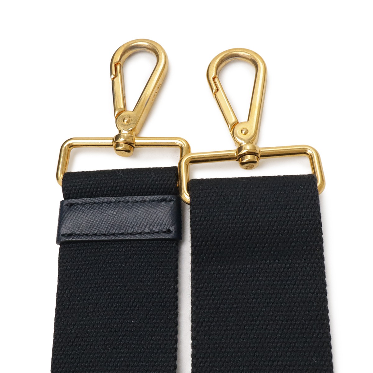 PRADA Canapa Tote Bag 2WAY Shoulder Bag Crossbody Denim Canvas AVIO Blue Gold Ha thumbnail 6