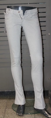 Miss Sixty Jeans SHOCK Trousers Italien silber neu Vintage 2000er Swarovsky - Bild 1 von 4