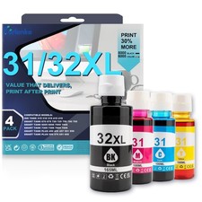 31 32XL Ink Bottle Refill Kit Compatible for HP Smart Tank 5101 7301 7602 750